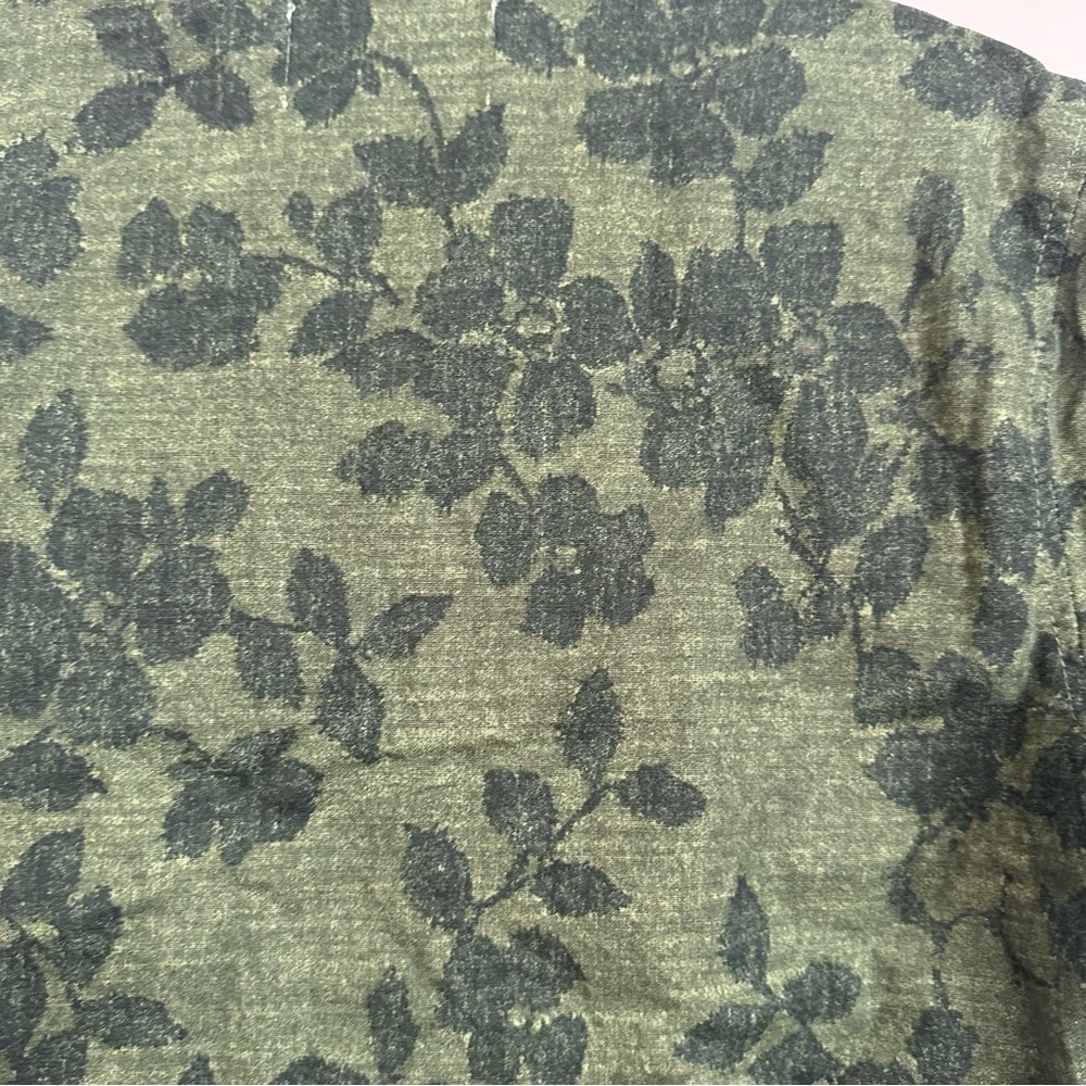 Old Navy Short Sleeve Green Linen/Cotton Blend Button Up Camp Shirt Sz M (8) NWT - Picture 7 of 8